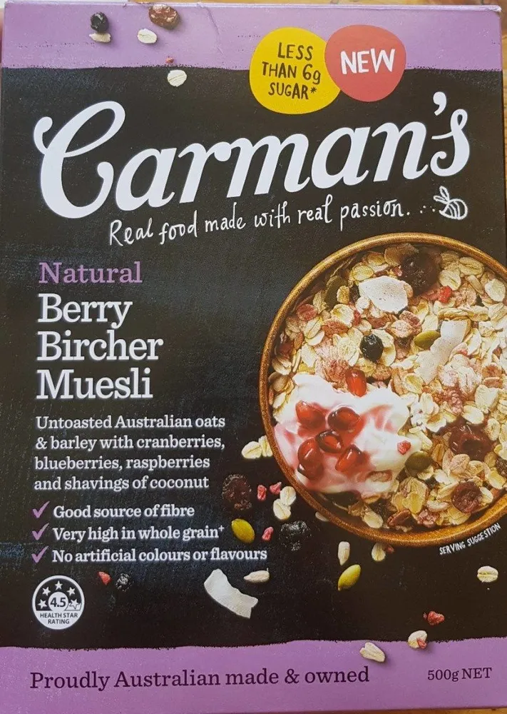 Berry bircher muesli