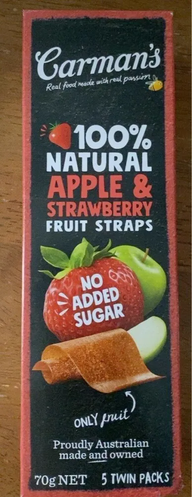 100% Natural Apple & Strawberry Fruit Straps