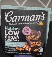 Nut Bars Low Sugar & Low Carb Dark Choc, Roasted Almond & Cashew