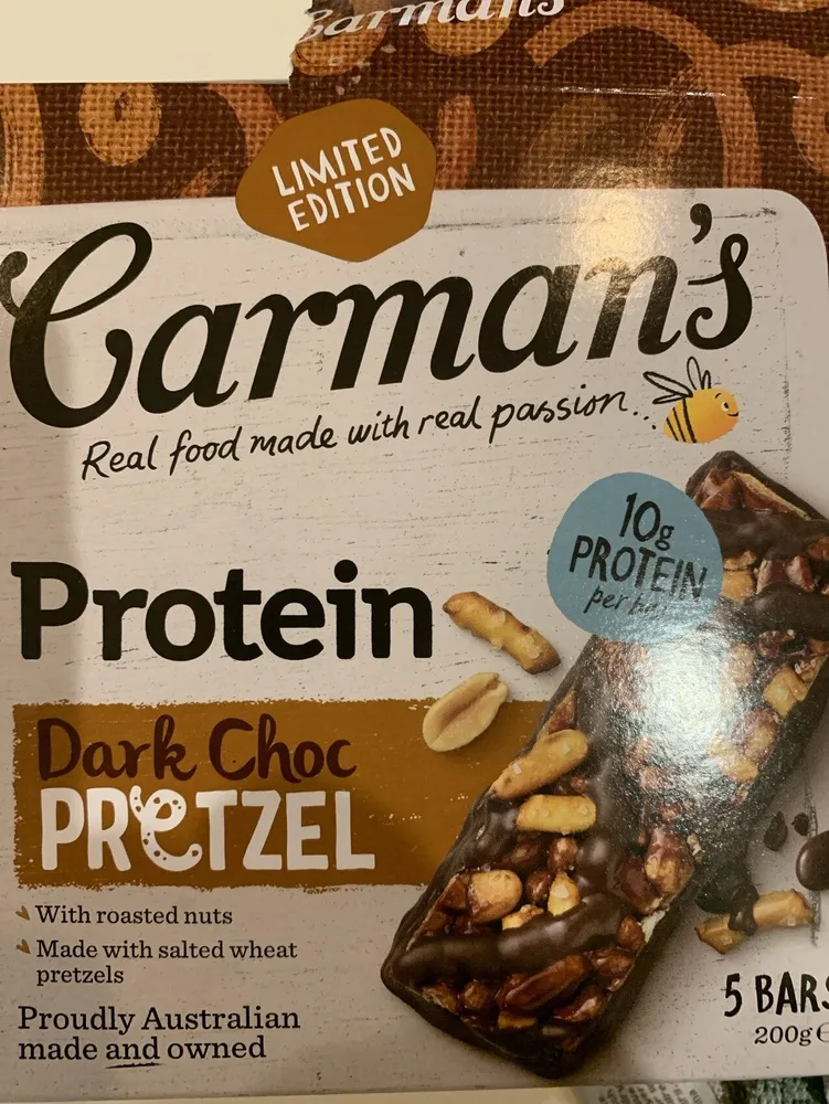 Protein Dark Choc Pretzel Bar