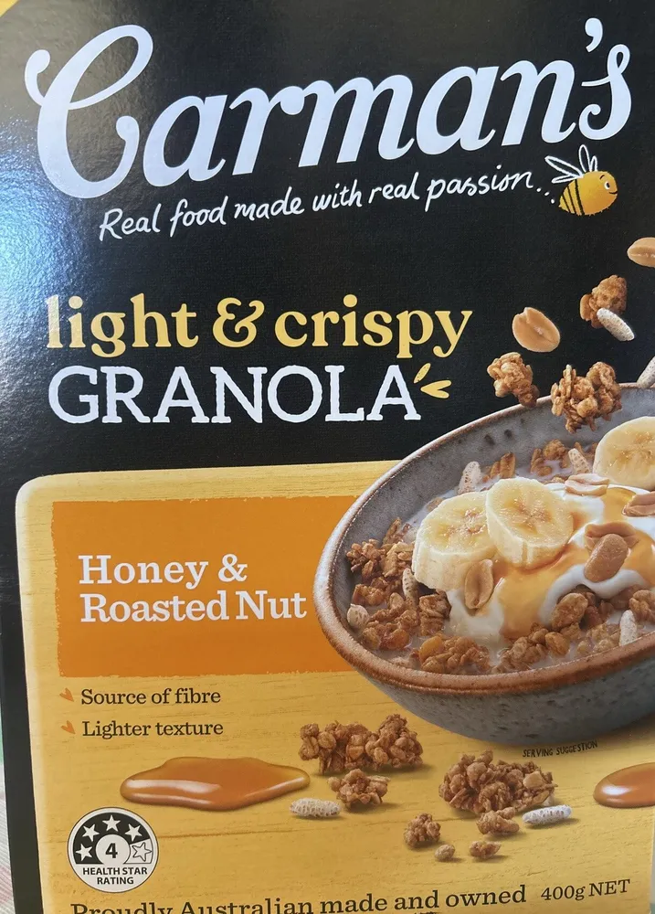 Light And Crispy Granola- Honey And Roasted But
