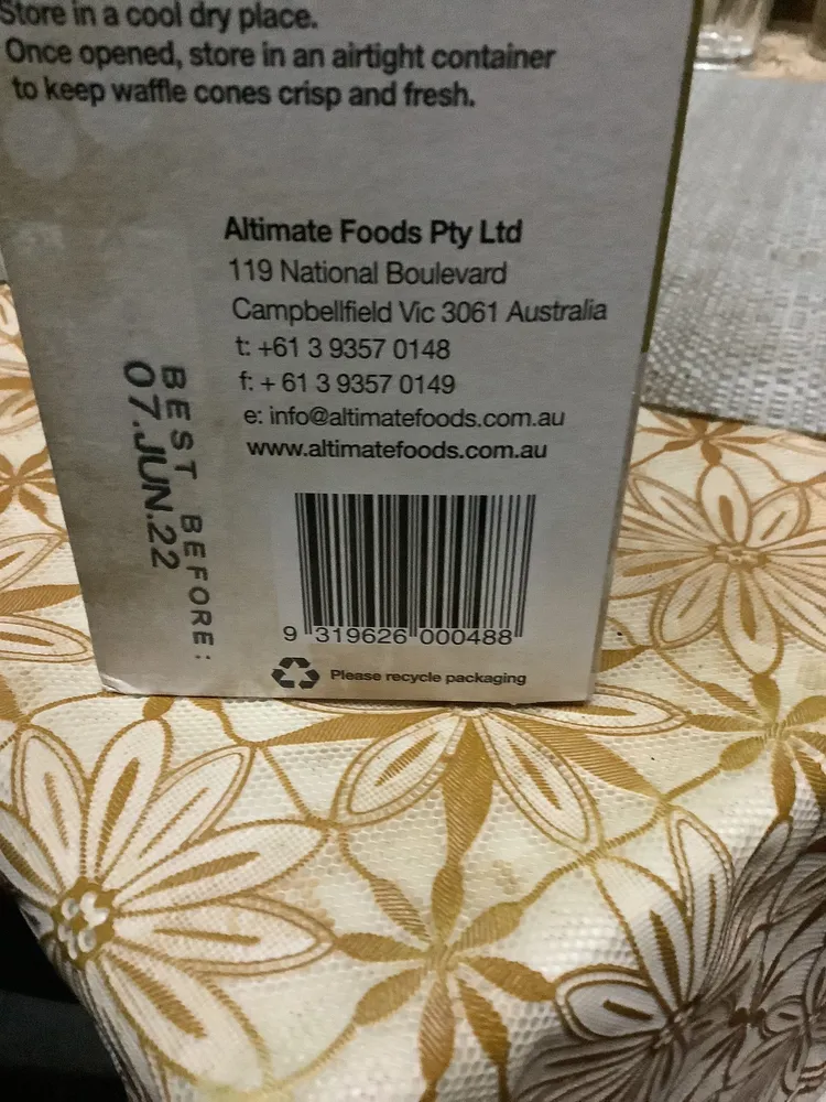 Altimate Waffle Cones Nat 12PK Ffle Cones