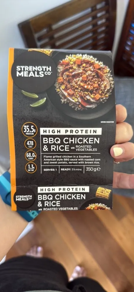 BBQ CHICKEN & RICE with ROASTED VEGETABLES