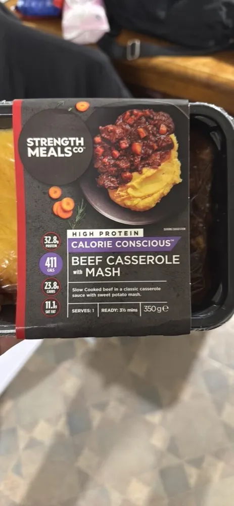 BEEF CASSEROLE & MASH