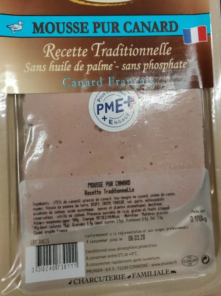 Mousse pur canard