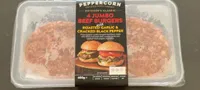 4 Jumbo Beef Burgers with Roasted Garlic & Cracked Black Pepper