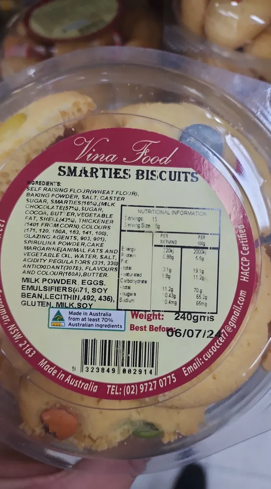 Smartie biscuits