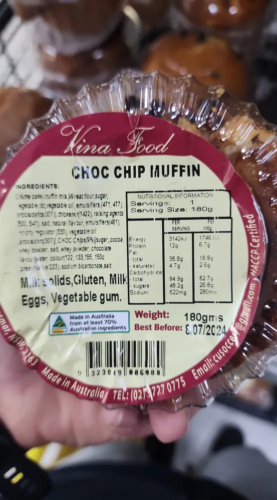 Choc chip muffin