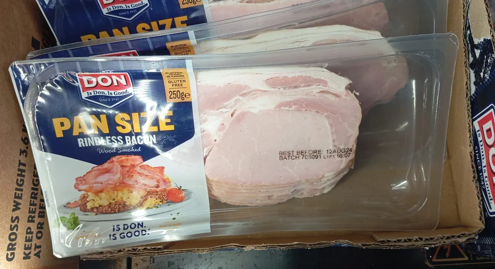 PAN SIZE RINDLESS BACON