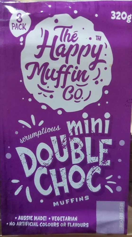 Mini double choc muffins