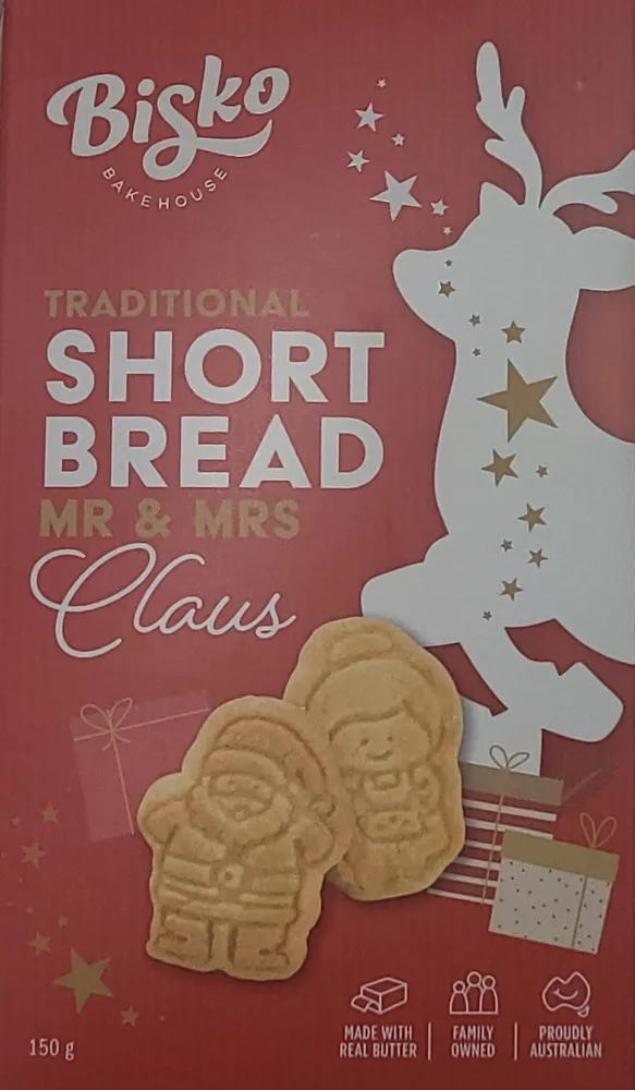 Traditional Shortbread Mr & Mrs Claus