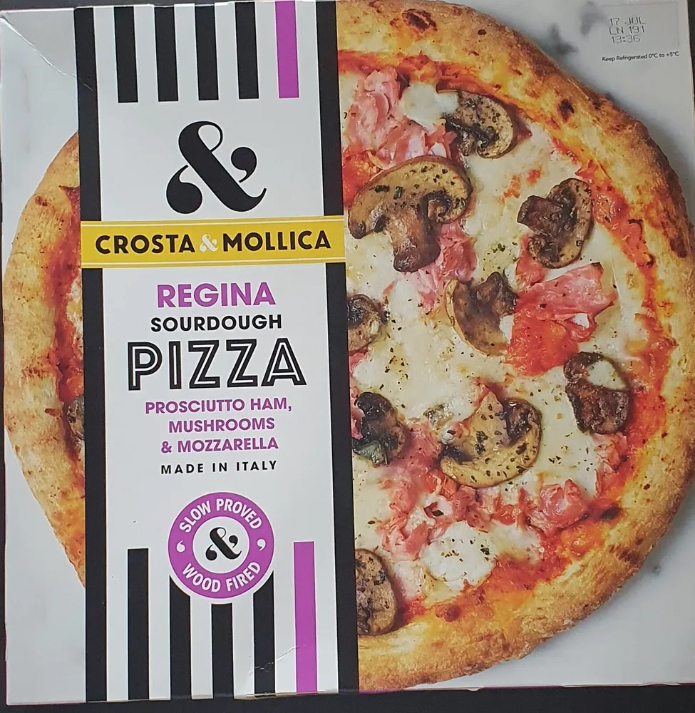 Regina Sourdough Pizza; Prosciutto Ham, Mushrooms & Mozzarella