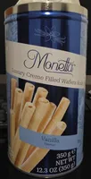 Monetta Vanilla Flavour Luxury Creme Filled Wafer Rolls (1 serve, 3 sticks)