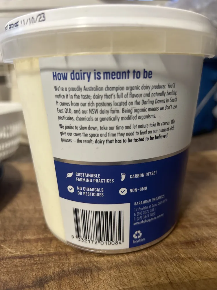 Organic Pot Set Yoghurt