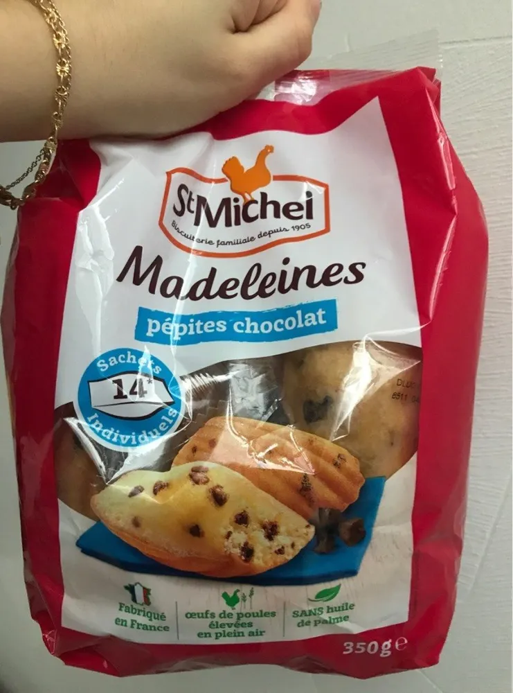 Madeleines, pepites chocolat