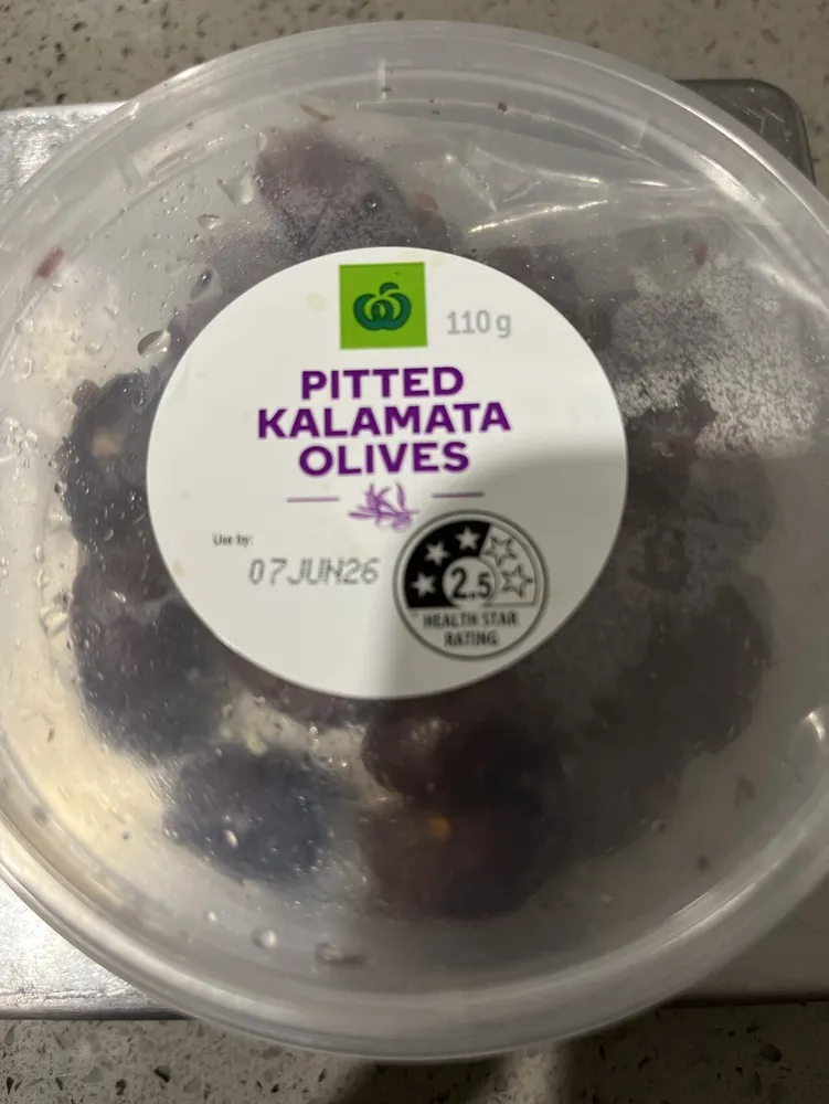 Pitted kalamata olives