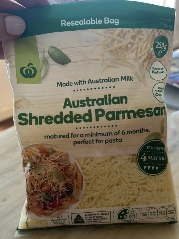 Australian Shredded Parmesan