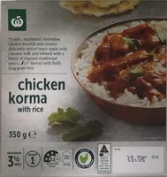 chicken korma with basmati rice