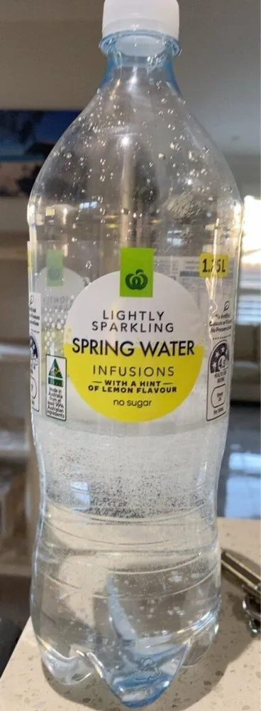 Lightly Sparkling Spring Water Infusions with a hint of Lemon Flavour