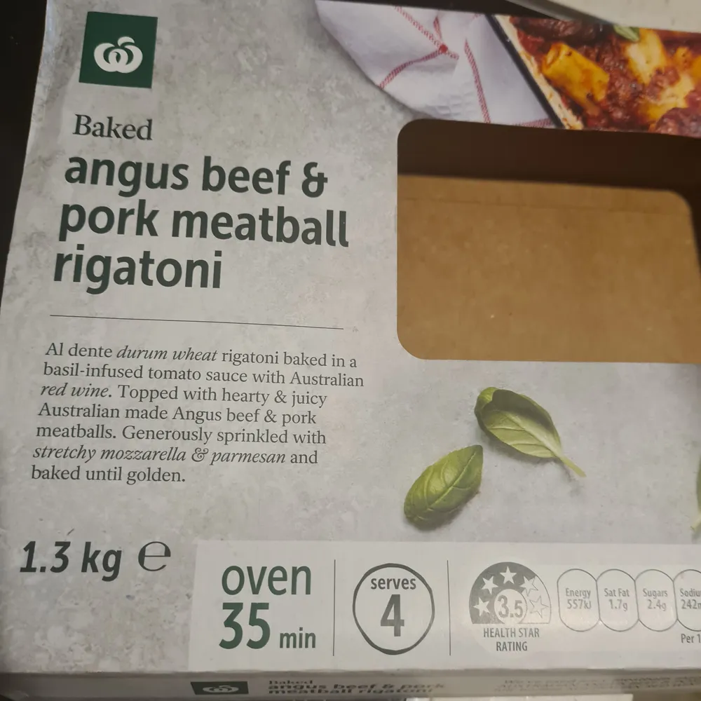 Angus Beef & Pork Meatball Rigatoni