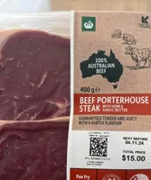 Porterhouse steak with herb and garlic butter