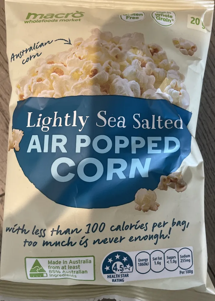Lightly Sea Salted Air Popped Corn