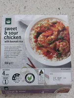 sweet & sour chicken with basmati rice