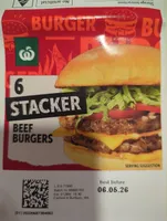 6 Stacker Beef Burgers