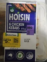 Hoisin chicken kebabs
