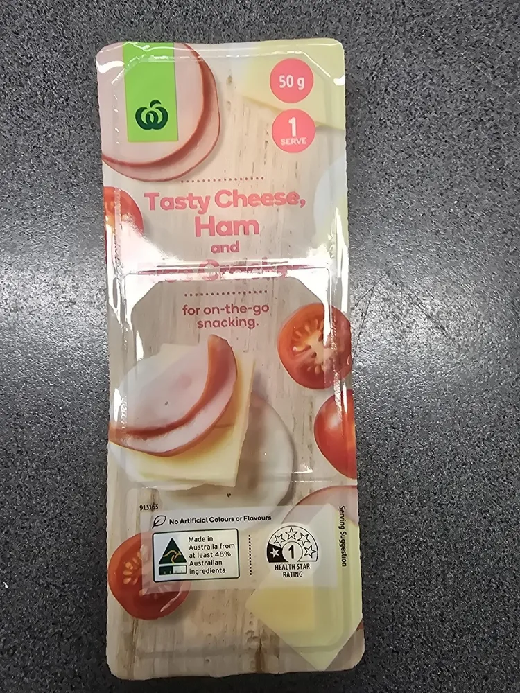 Tasty Cheese Ham and Rice Crackers