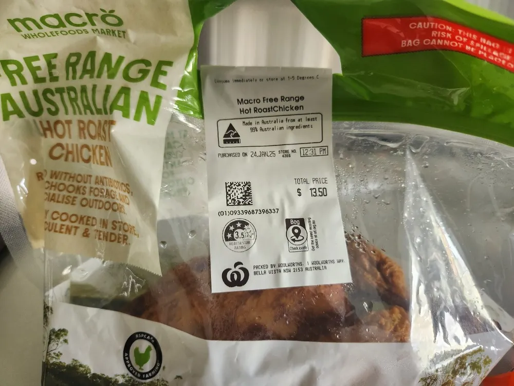 Free Range Australian Hot Roast Chicken