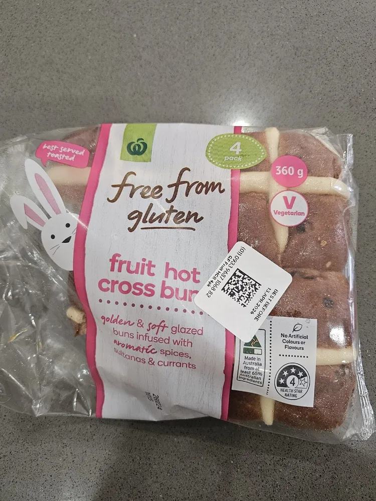 fruit hot cross buns gluten free