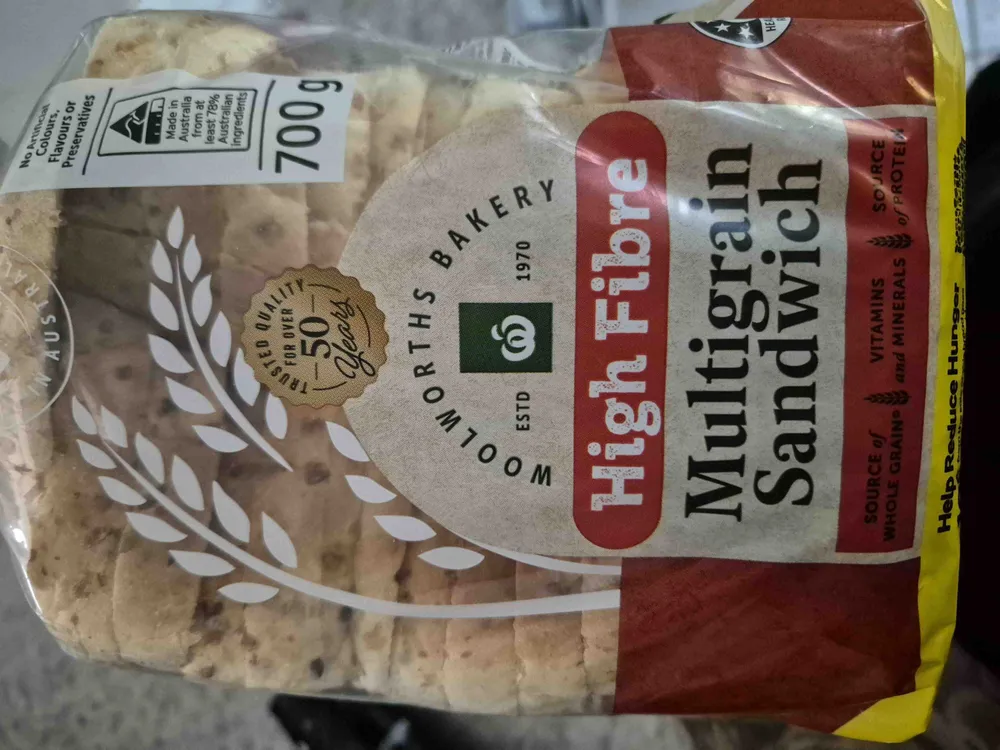 High fibre multigrain sandwich
