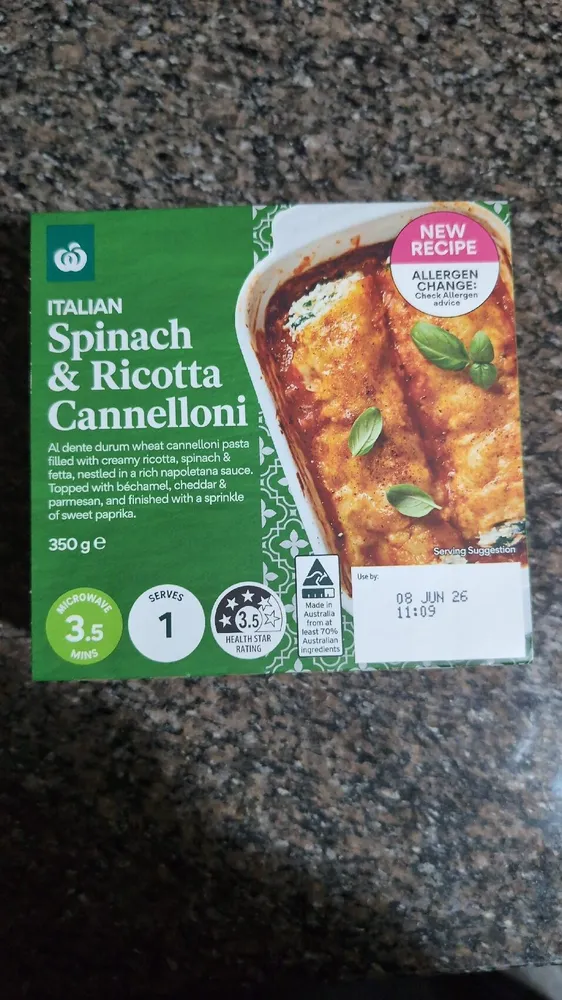 Spinach & Ricotta Cannelloni