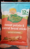 Sweet potato and carrot bread sticks