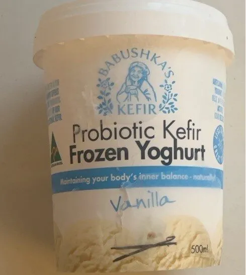 Probiotic kefir frozen yoghurt