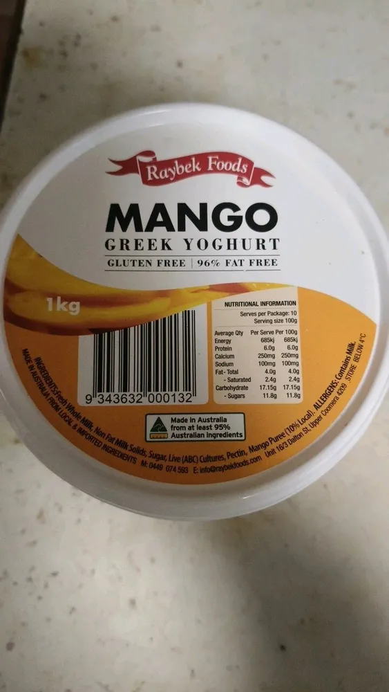 Mango Greek Yoghurt