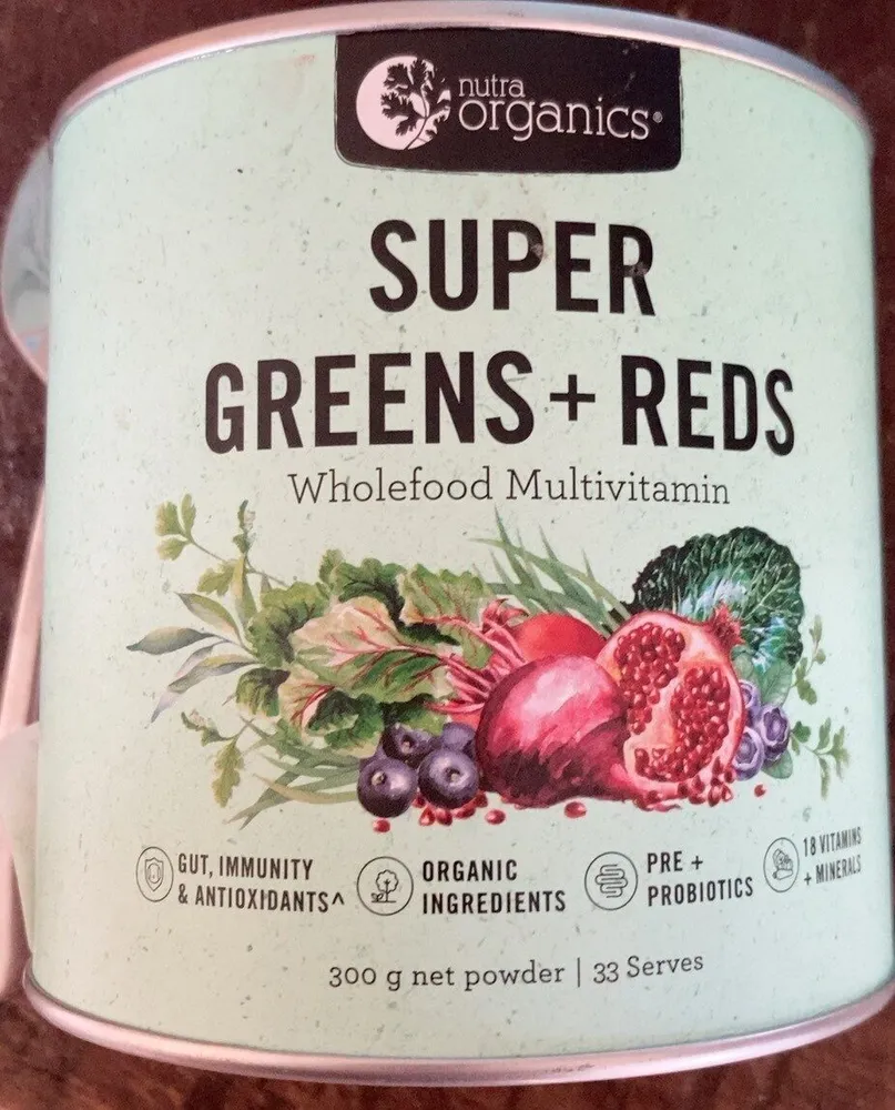 SUPER GREENS + REDS Daily wholefood multivitamin