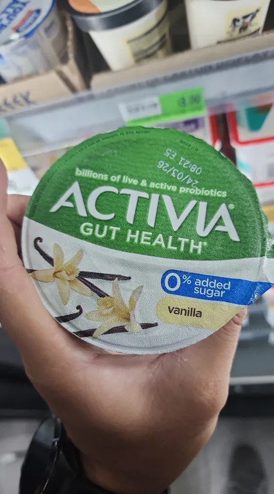 Probiotic vanilla yoghurt