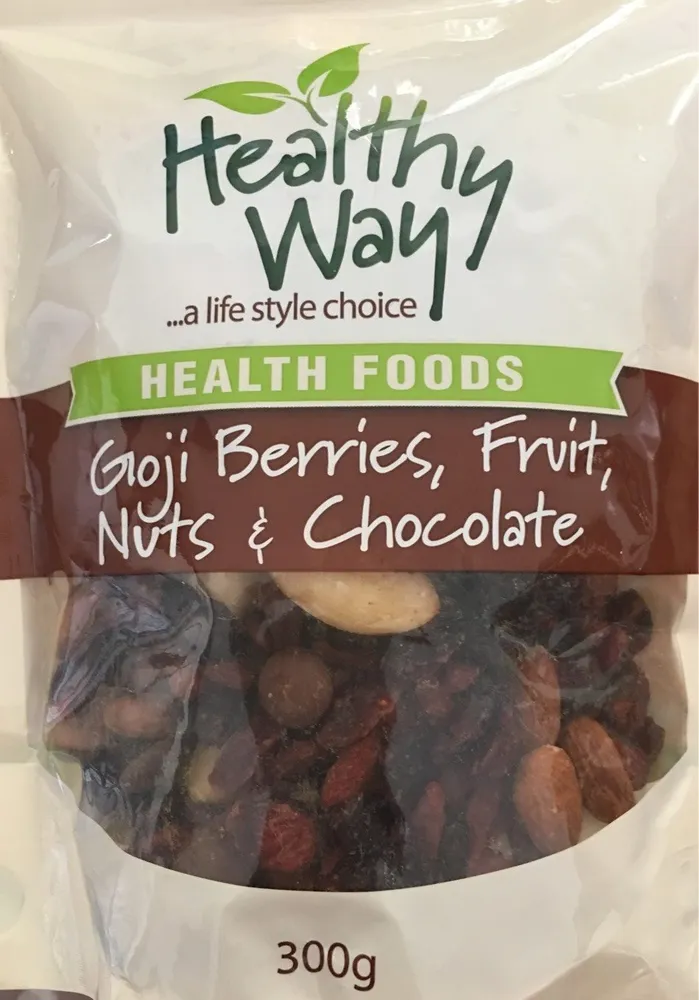 Goji berries,fruits,nuts & chocolate
