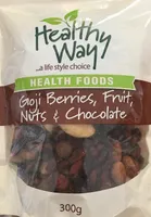 Goji berries,fruits,nuts & chocolate