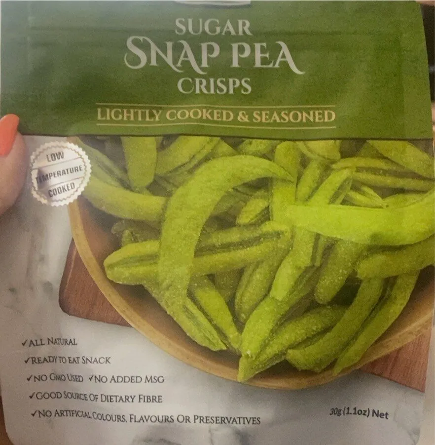 Sugar snap pea crisps