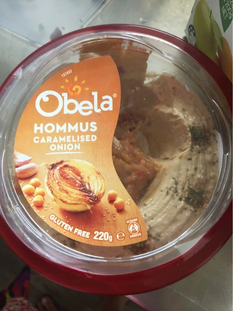 Hommus caramelised onion