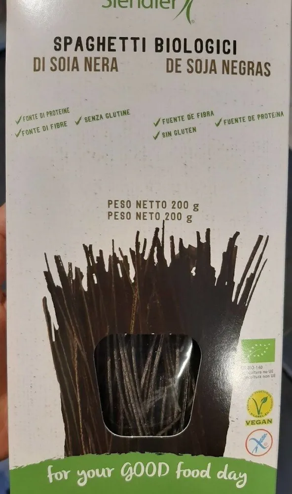 Espagueti biológico de soja negra