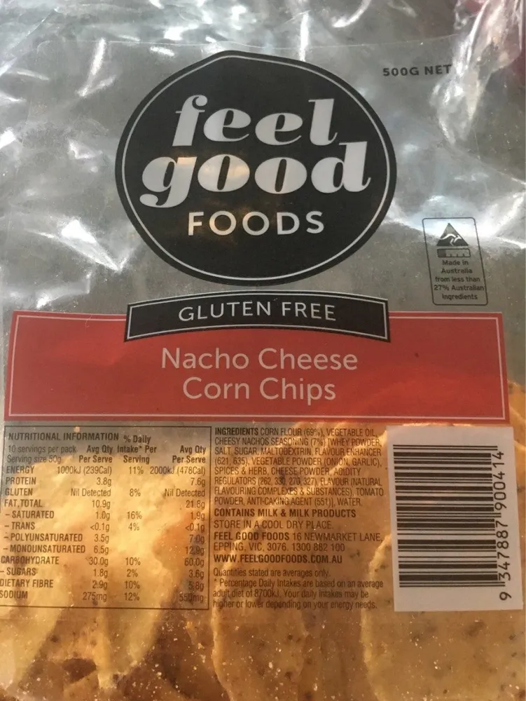 Nachos cheese corn chips