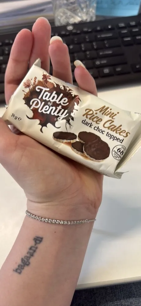 Mini Rice Cakes dark choc topped