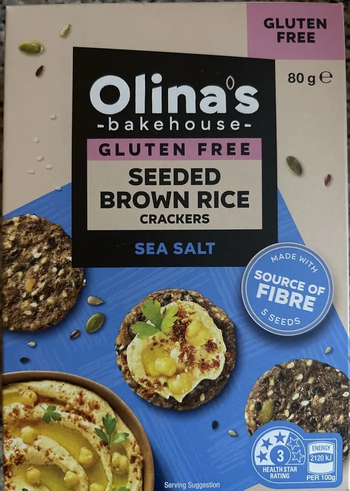 Seeded Brown Rice Crackers Sea Salt