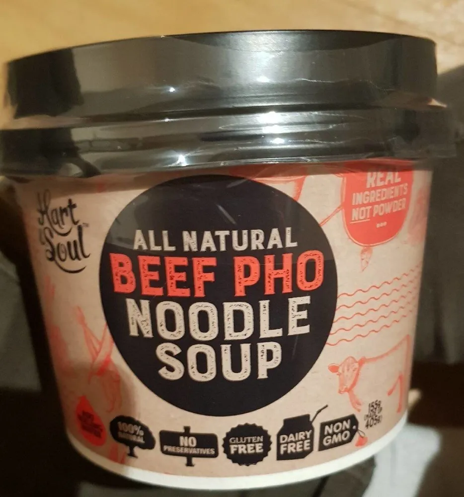 Beef pho noodle soup