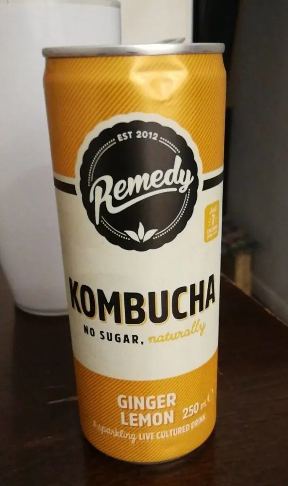 Organic Kombucha ginger lemon