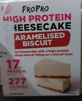 HIGH PROTEIN CHEESECAKE CARAMELISED BISCUIT